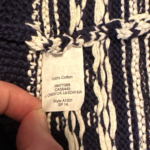 Madewell Womens Cardigan Sweater Stitchway Stripe Blue White XS Cotton - Picture 5 of 7